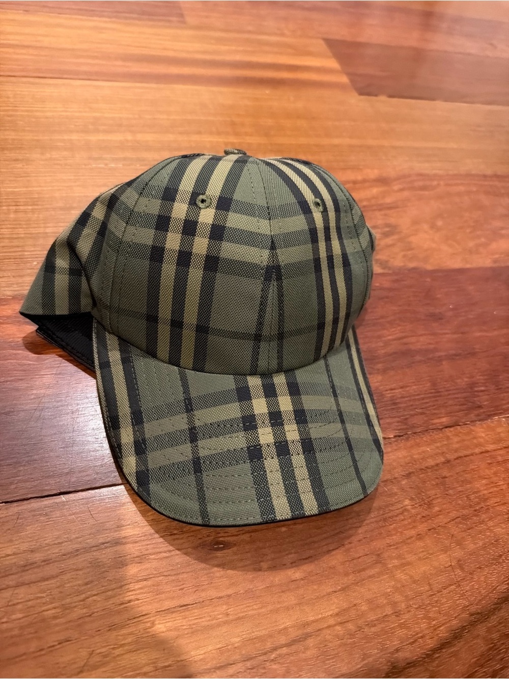 Burberry Olive Plaid Baseball Cap